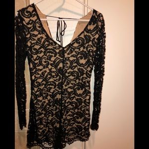 Black lace romper
